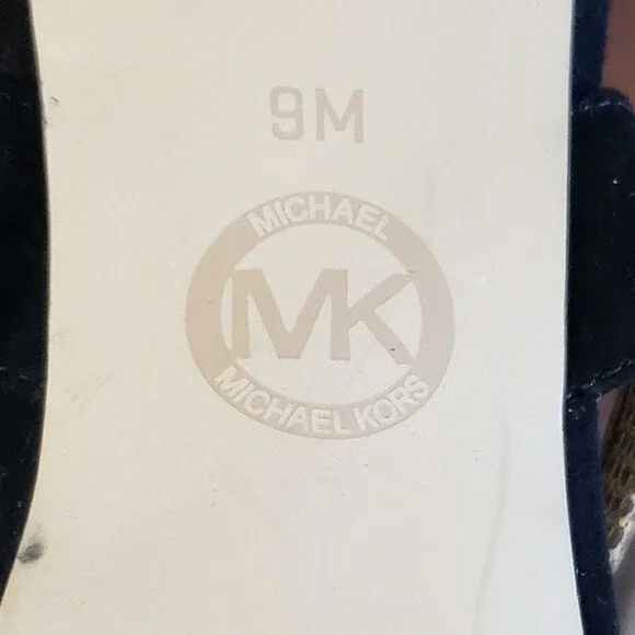 Michael Michael Kors Cameron Black & Gold Women's Heels Size 9 - Picture 8 of 10